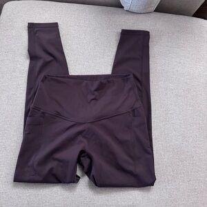 Popflex purple brown leggings with pockets women large